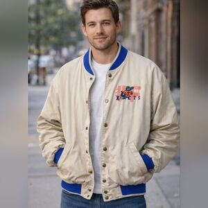 The Game Cream and Blue Gator Jacket